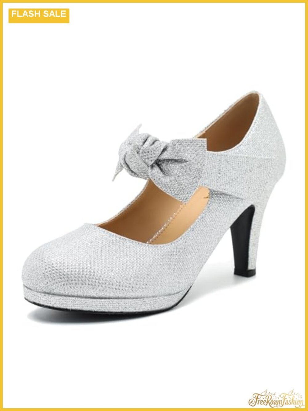 Mary Jane Platform Pumps Chunky High Heel Bow Strap Dress Shoes